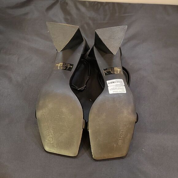 BRAND NEW OLIVIA JOHNSON BLOCK TRIANGLE HEEL SQUARE TOE SANDAL - Picture 12 of 14